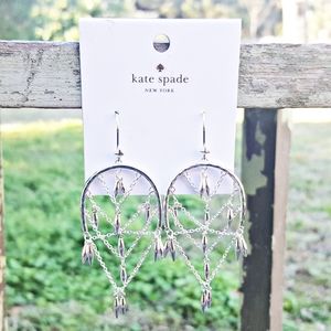 Kate Spade New York designer earrings silver